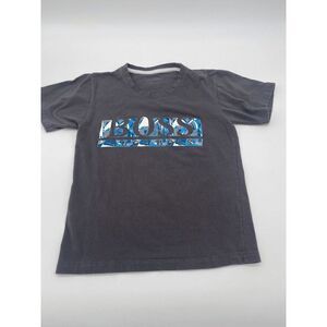 Hugo Boss Kids T-Shirt Logo Tee Short Sleeves Crew Neck Sz S Gray